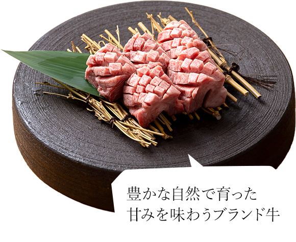 豊かな自然で育った甘みを味わうブランド牛